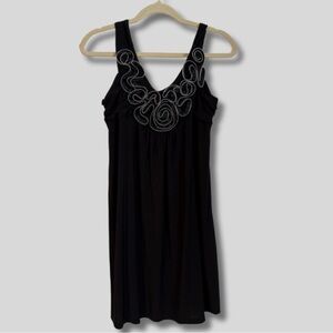 American City Wear Black Dress with Silver Zipper Detailing